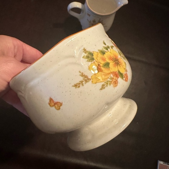 Butterfly cream & sugar set - Picture 5 of 6